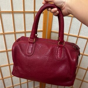 Surface to Air Deep Red Pebble Leather Satchel